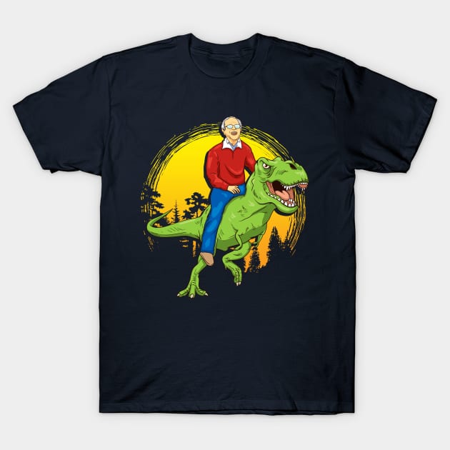 Bernie Sanders 2020 T-Rex T-Shirt by E